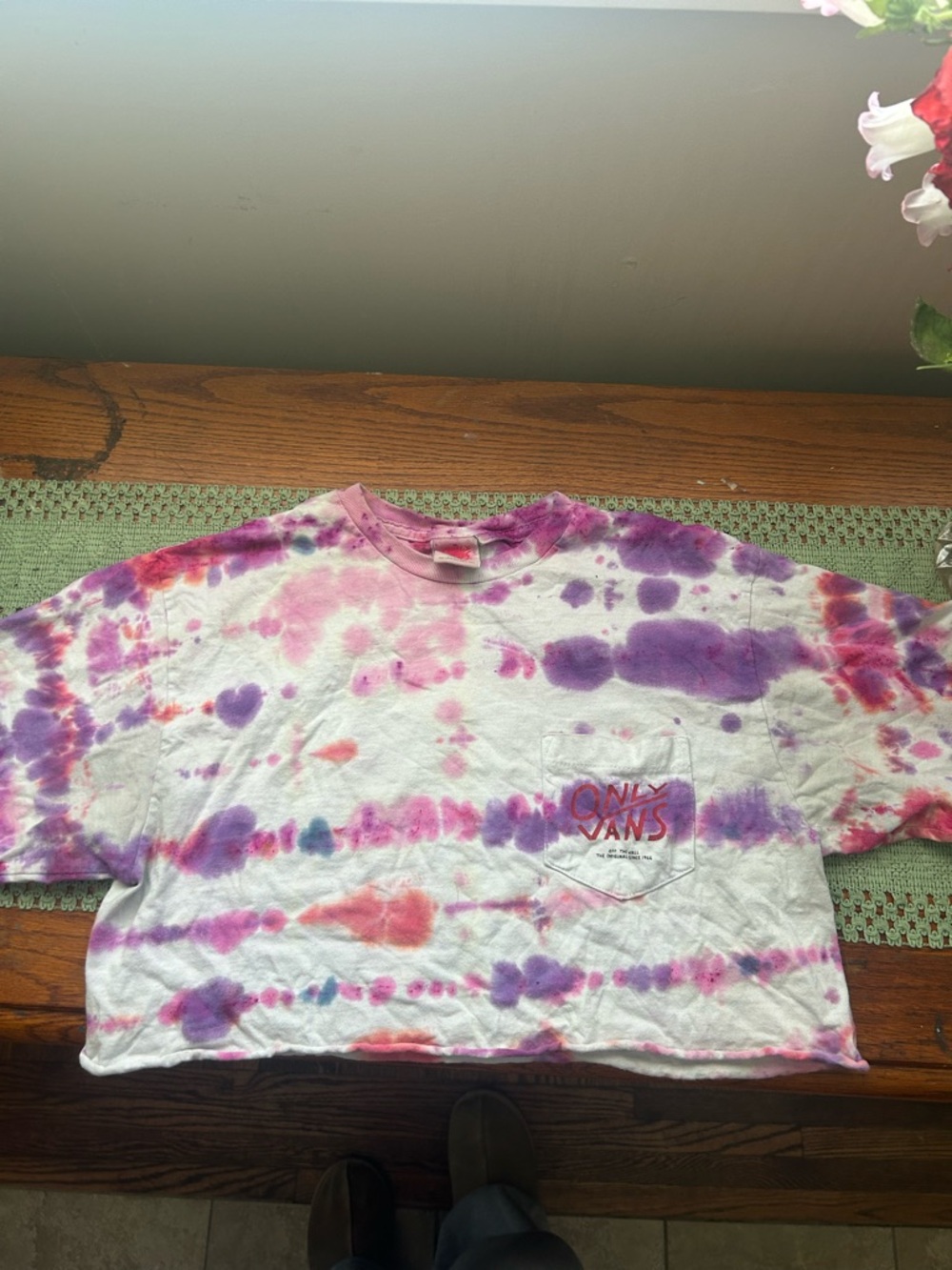 Vans Tie-Dye Pocket Tee in Purple & Pink